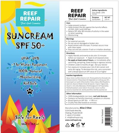 Label (Reef Repair   Spf50)